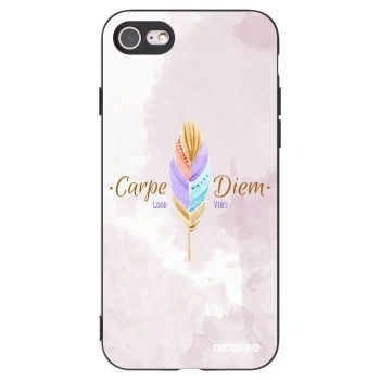 Picasee crna silikonska maskica za Apple iPhone 7 - Carpe Diem