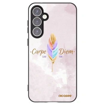 Picasee crna silikonska maskica za Samsung Galaxy S23 FE S711B - Carpe Diem