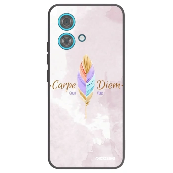 Picasee crna silikonska maskica za Motorola Edge 40 Neo - Carpe Diem