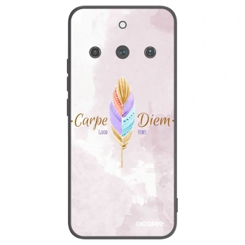Picasee crna silikonska maskica za Realme 11 Pro+ - Carpe Diem