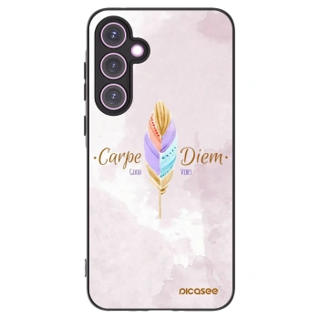 Picasee crna silikonska maskica za Samsung Galaxy A35 5G A356B - Carpe Diem