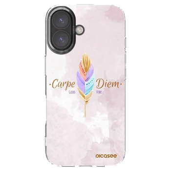 Picasee silikonska prozirna maskica za Apple iPhone 16 - Carpe Diem