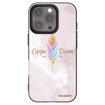 Picasee crna silikonska maskica za Apple iPhone 16 Pro - Carpe Diem