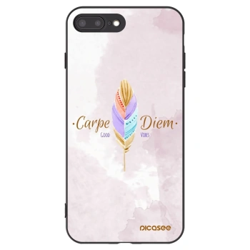 Picasee crna silikonska maskica za Apple iPhone 8 Plus - Carpe Diem