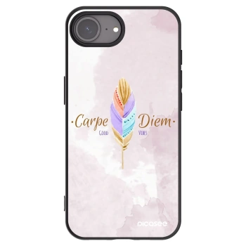Picasee crna silikonska maskica za Apple iPhone 16e - Carpe Diem
