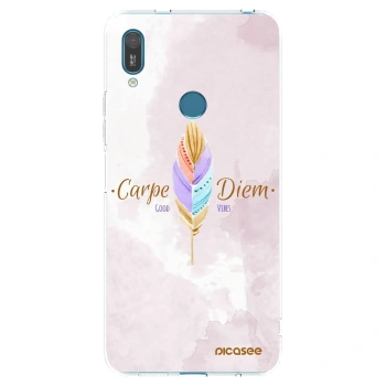 Picasee silikonska prozirna maskica za Huawei Y7 2019 - Carpe Diem