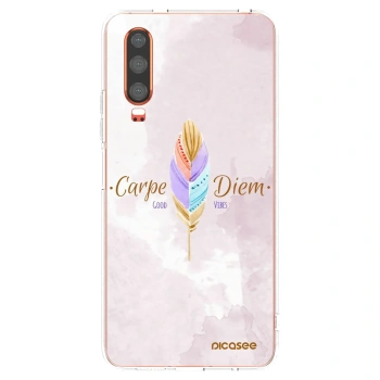 Picasee silikonska prozirna maskica za Huawei P30 - Carpe Diem