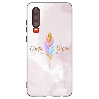 Picasee crna silikonska maskica za Huawei P30 - Carpe Diem