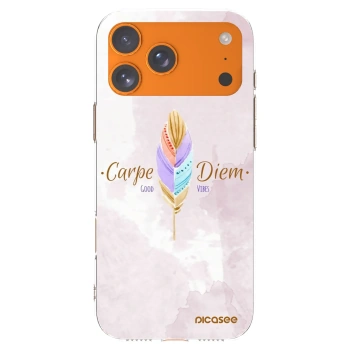 Picasee silikonska prozirna maskica za Apple iPhone 17 Pro Max - Carpe Diem