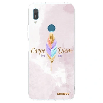 Picasee silikonska prozirna maskica za Huawei Y6 2019 - Carpe Diem