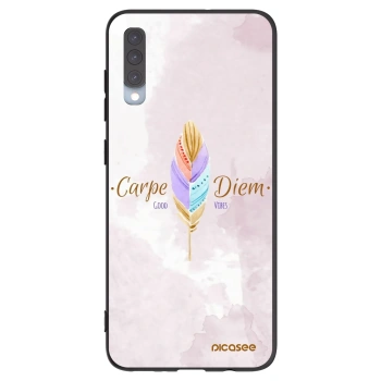 Picasee crna silikonska maskica za Samsung Galaxy A70 A705F - Carpe Diem
