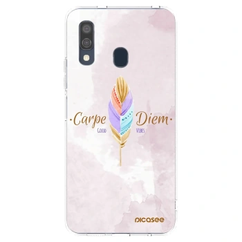 Picasee silikonska prozirna maskica za Samsung Galaxy A40 A405F - Carpe Diem