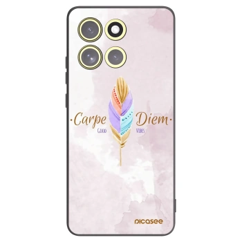 Picasee crna silikonska maskica za Motorola Moto G86 5G - Carpe Diem
