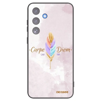 Picasee crna silikonska maskica za Samsung Galaxy S25 FE 5G - Carpe Diem