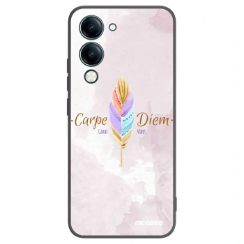 Picasee crna silikonska maskica za Vivo Y29s 5G - Carpe Diem