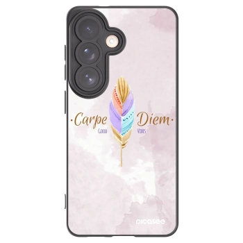 Picasee crna silikonska maskica za Samsung Galaxy S26 - Carpe Diem