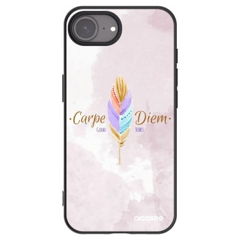 Picasee crna silikonska maskica za Apple iPhone 17e - Carpe Diem