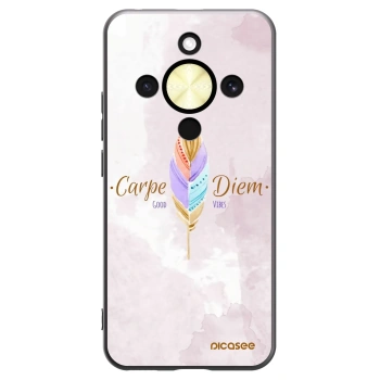 Picasee crna silikonska maskica za Honor Magic8 Lite 5G - Carpe Diem
