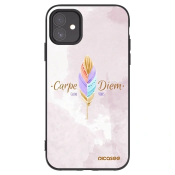 Picasee crna silikonska maskica za Apple iPhone 11 - Carpe Diem