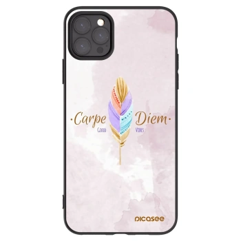 Picasee crna silikonska maskica za Apple iPhone 11 Pro Max - Carpe Diem