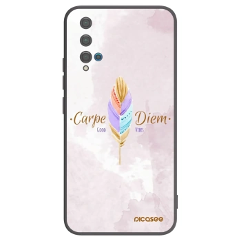 Picasee crna silikonska maskica za Huawei Nova 5T - Carpe Diem
