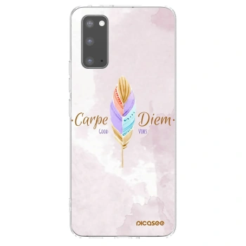 Picasee silikonska prozirna maskica za Samsung Galaxy S20 G980F - Carpe Diem