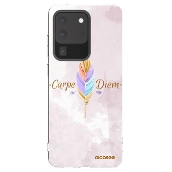 Picasee silikonska prozirna maskica za Samsung Galaxy S20 Ultra 5G G988F - Carpe Diem