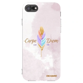 Picasee silikonska prozirna maskica za Apple iPhone SE 2020 - Carpe Diem