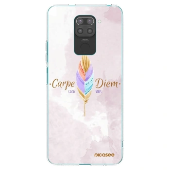 Picasee crna silikonska maskica za Xiaomi Redmi Note 9 - Carpe Diem