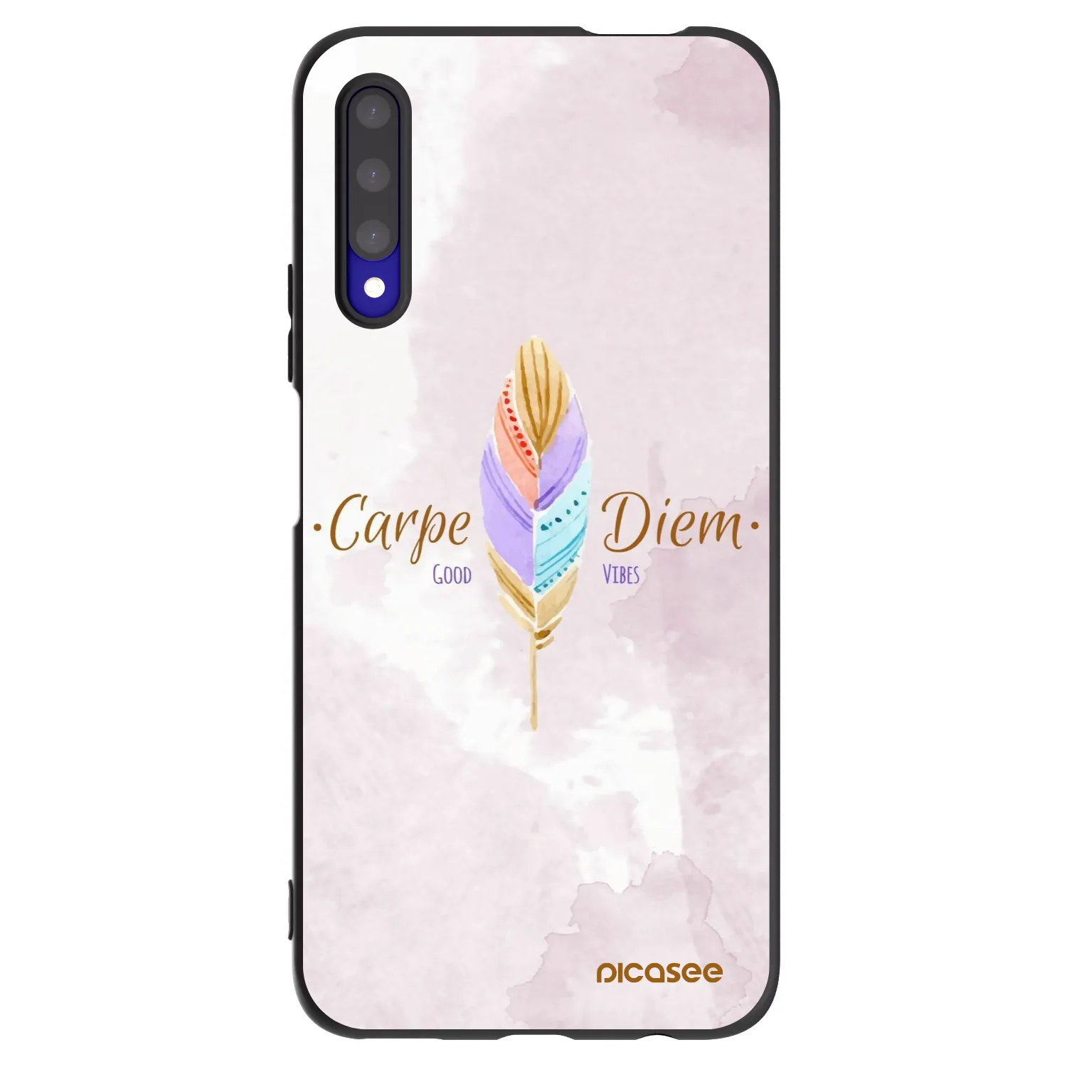 Picasee crna silikonska maskica za Honor 9X Pro - Carpe Diem