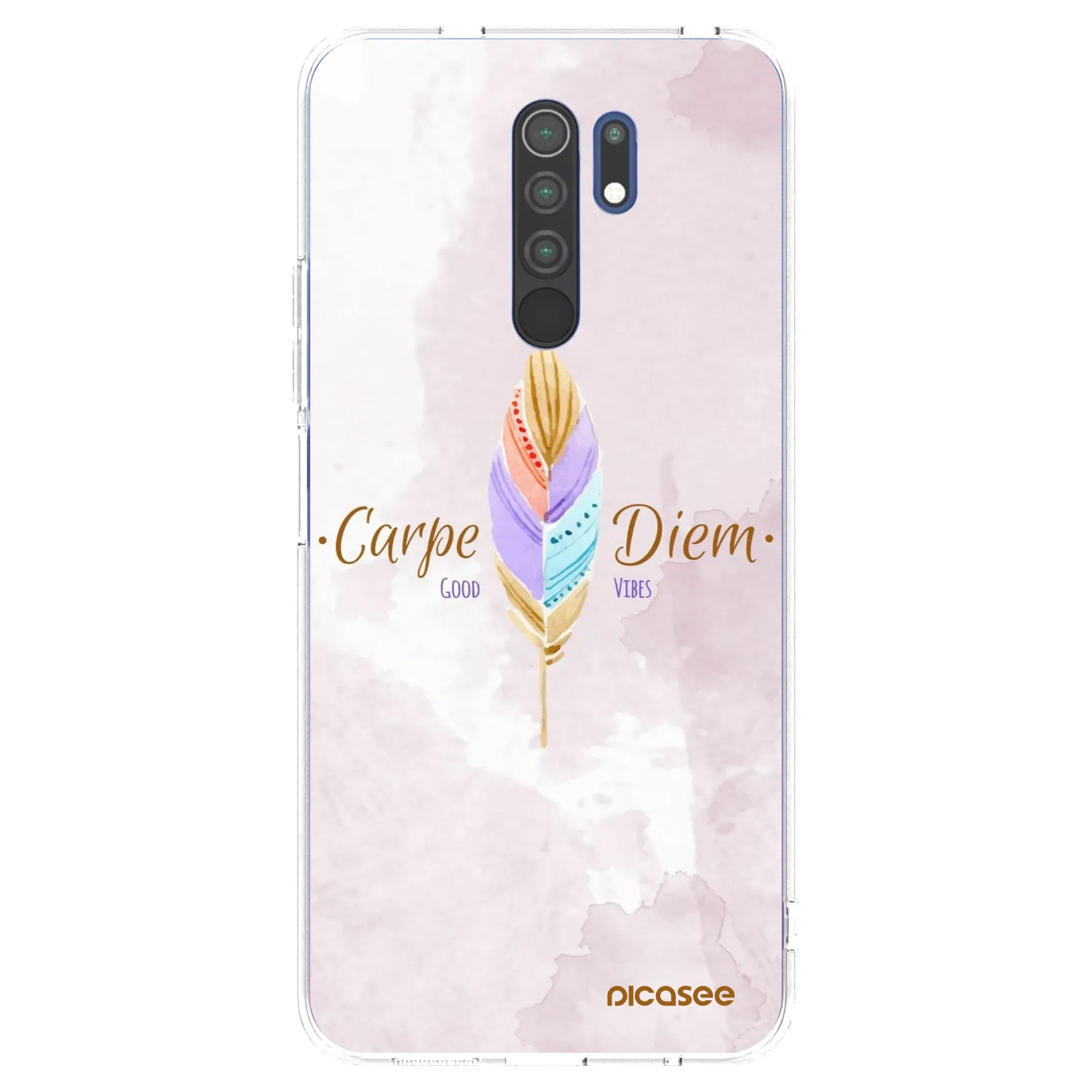 Picasee silikonska prozirna maskica za Xiaomi Redmi 9 - Carpe Diem