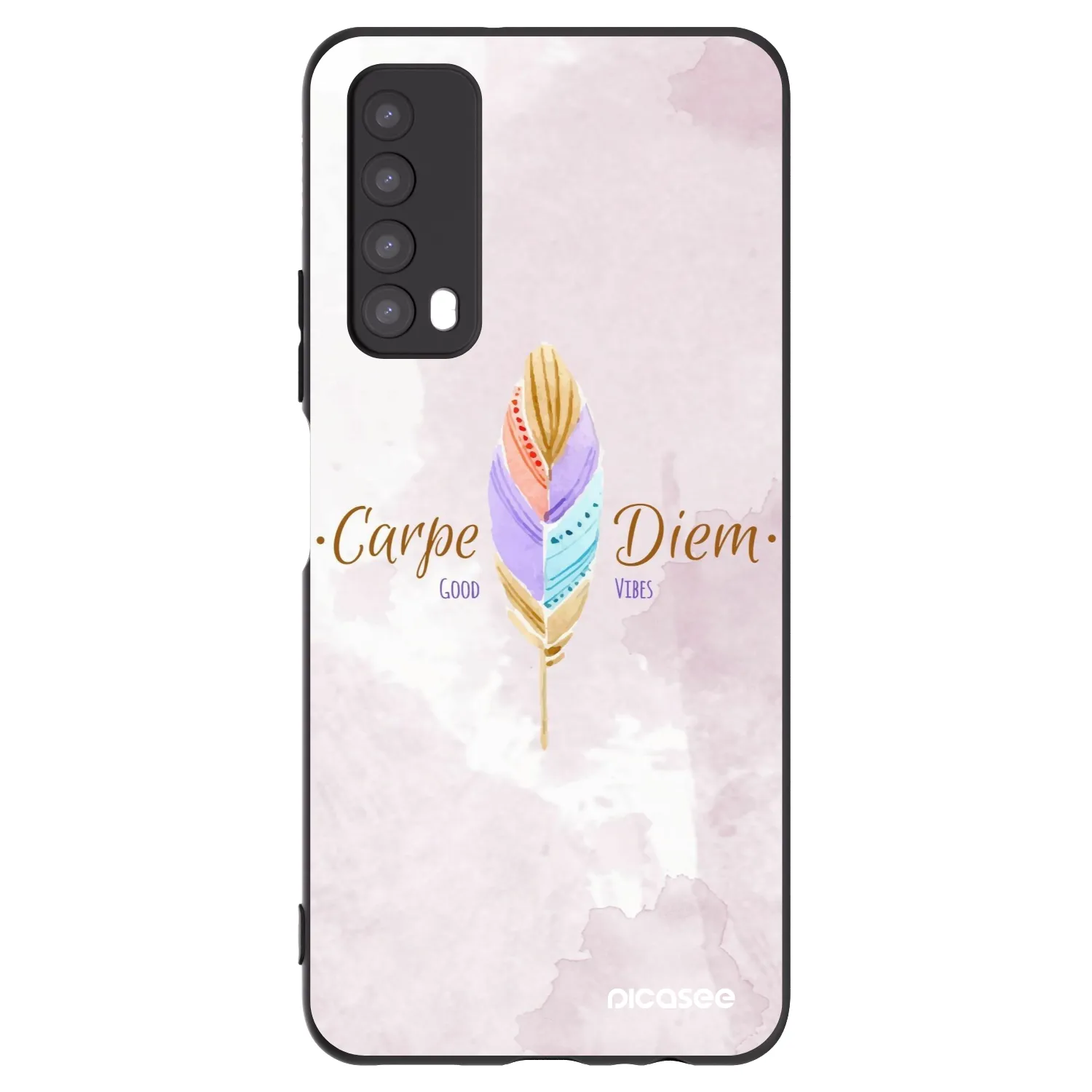 Picasee crna silikonska maskica za Huawei P Smart 2021 - Carpe Diem