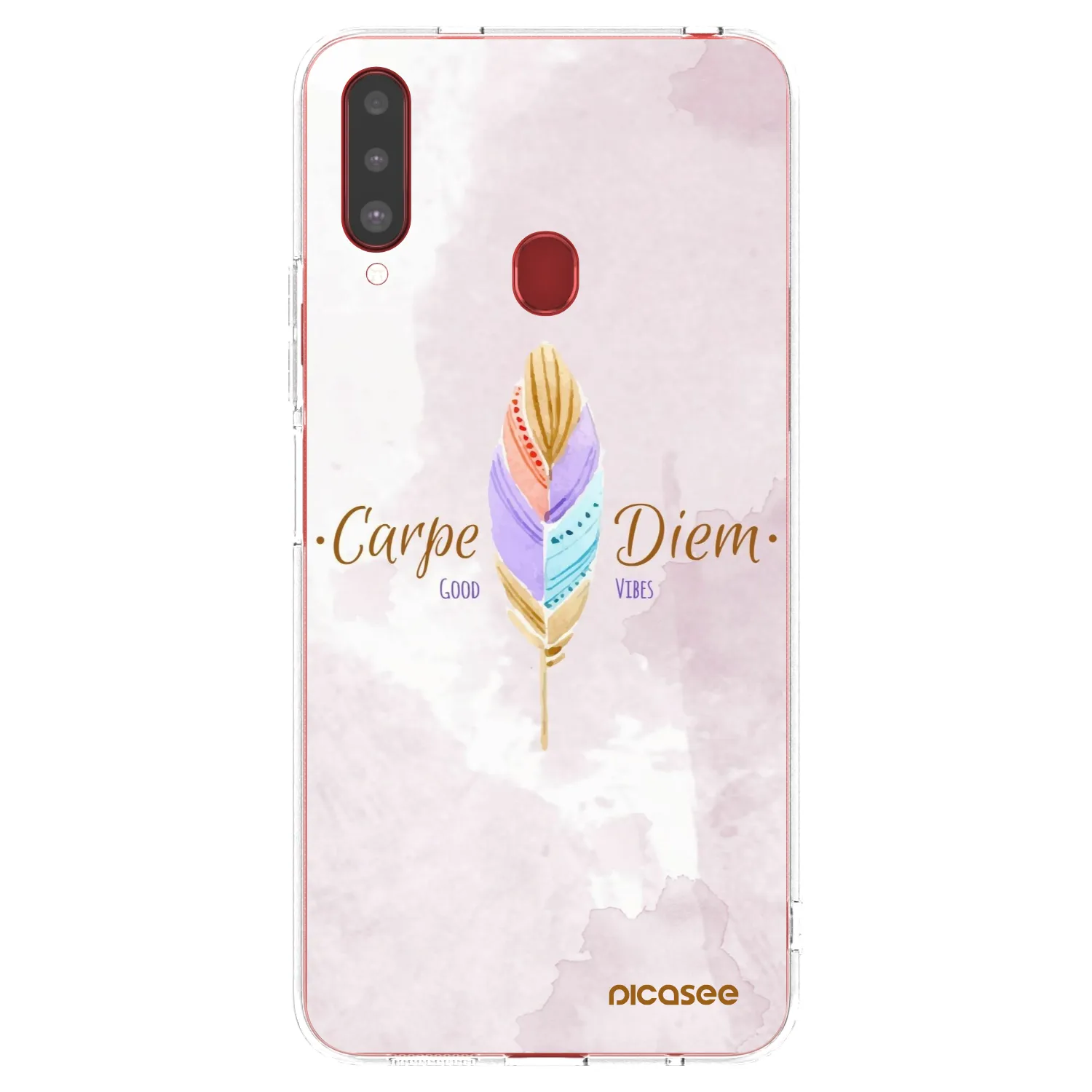Picasee silikonska prozirna maskica za Samsung Galaxy A20s - Carpe Diem