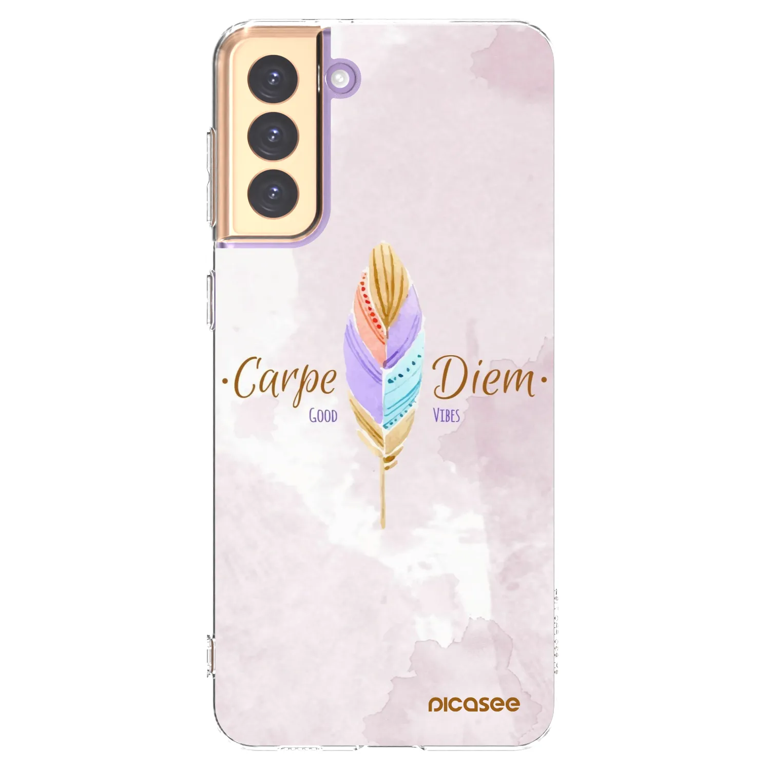 Picasee silikonska prozirna maskica za Samsung Galaxy S21+ 5G G996F - Carpe Diem