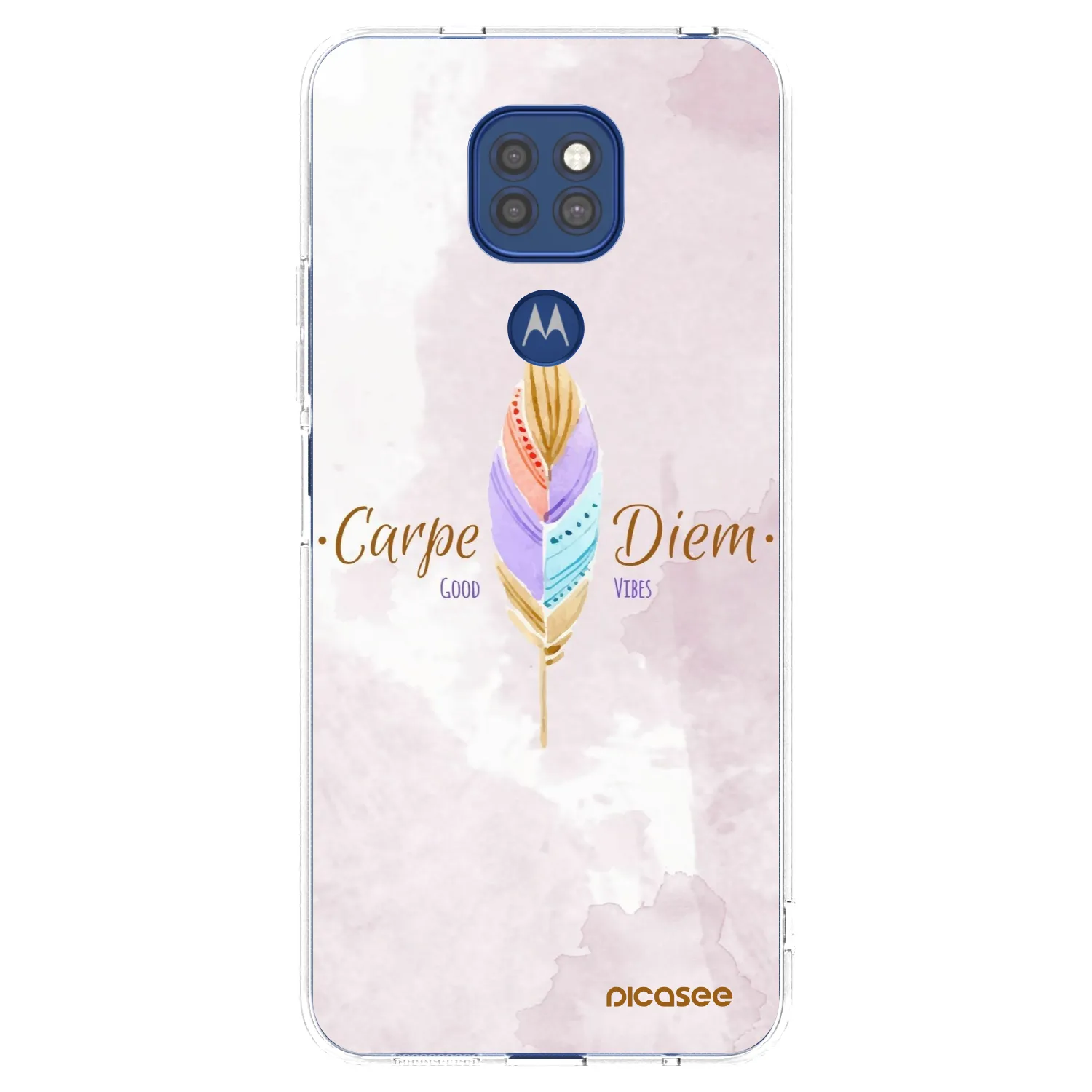 Picasee silikonska prozirna maskica za Motorola Moto G9 Play - Carpe Diem