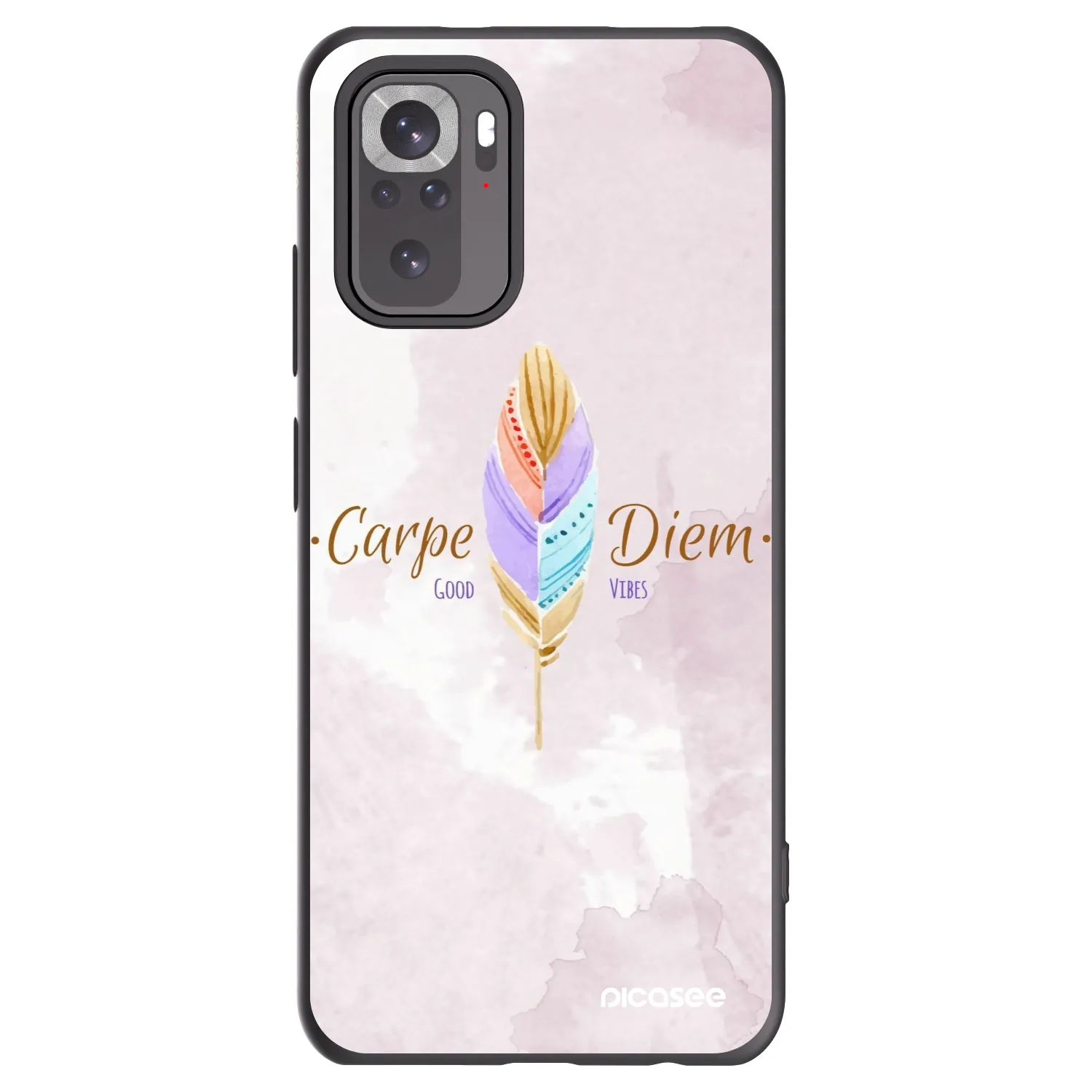 Picasee crna silikonska maskica za Xiaomi Redmi Note 10S - Carpe Diem