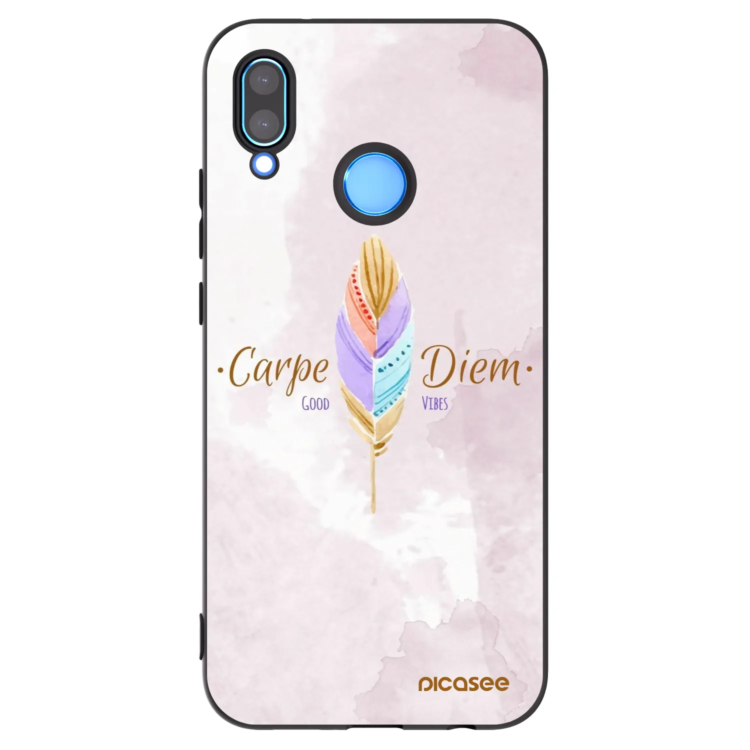 Picasee crna silikonska maskica za Huawei P20 Lite - Carpe Diem