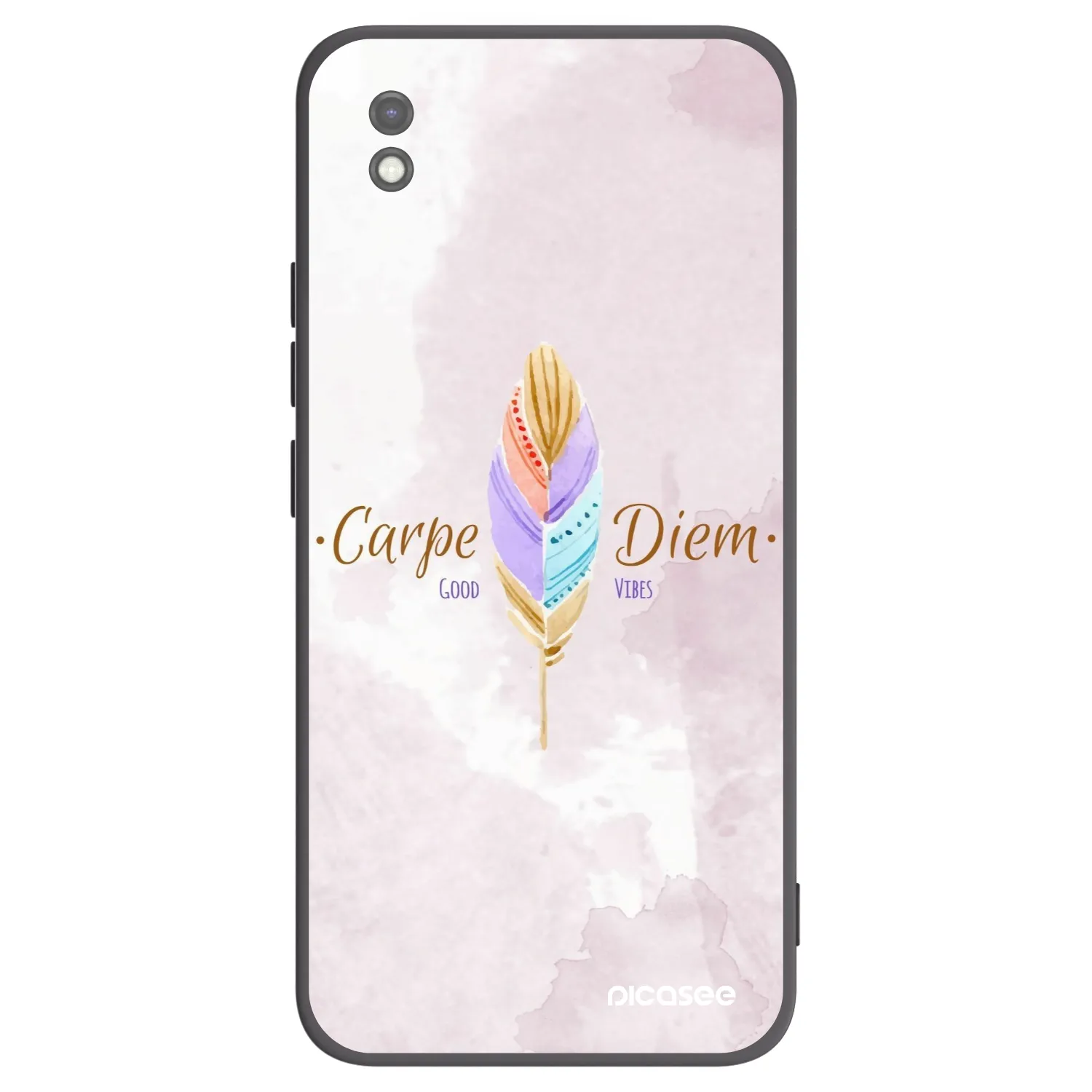 Picasee crna silikonska maskica za Xiaomi Redmi 9AT - Carpe Diem