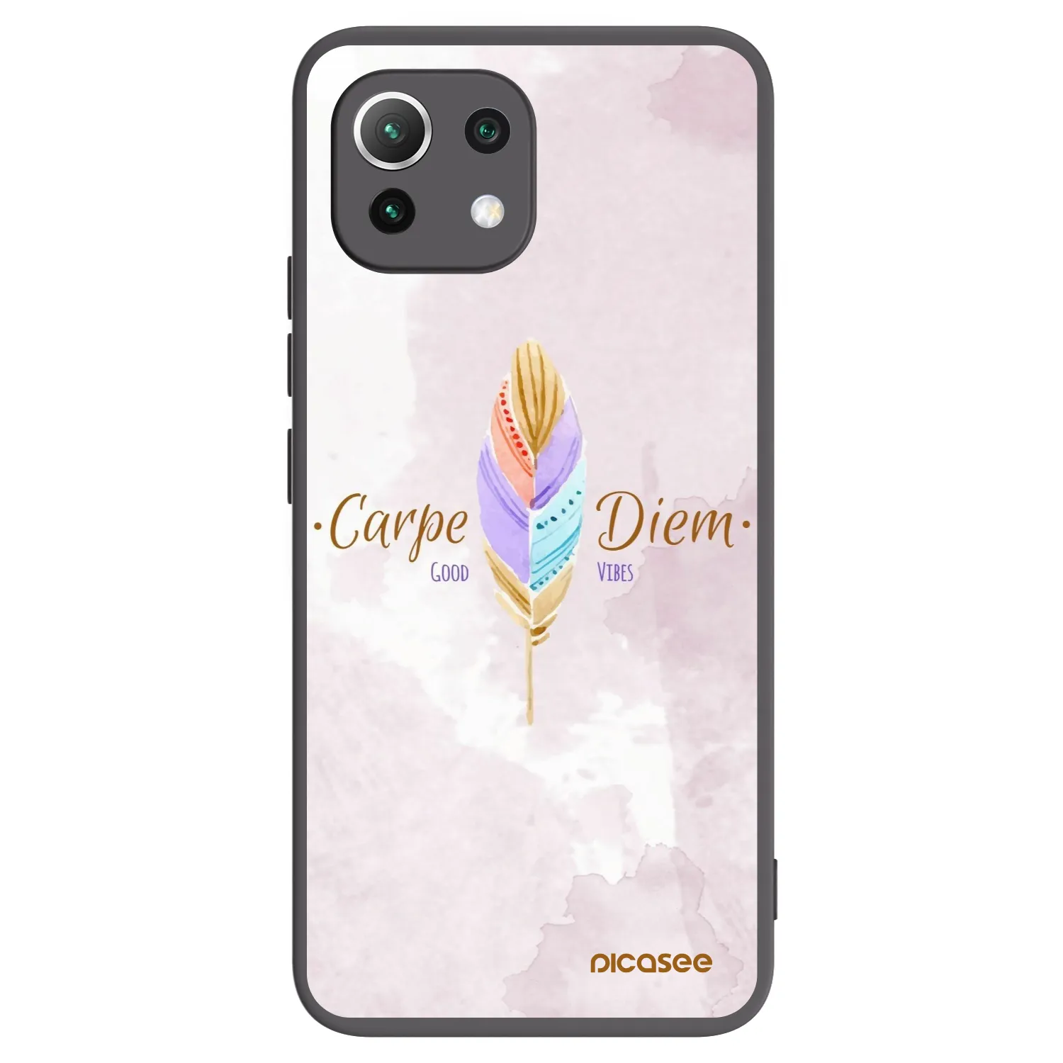 Picasee crna silikonska maskica za Xiaomi Mi 11 Lite - Carpe Diem