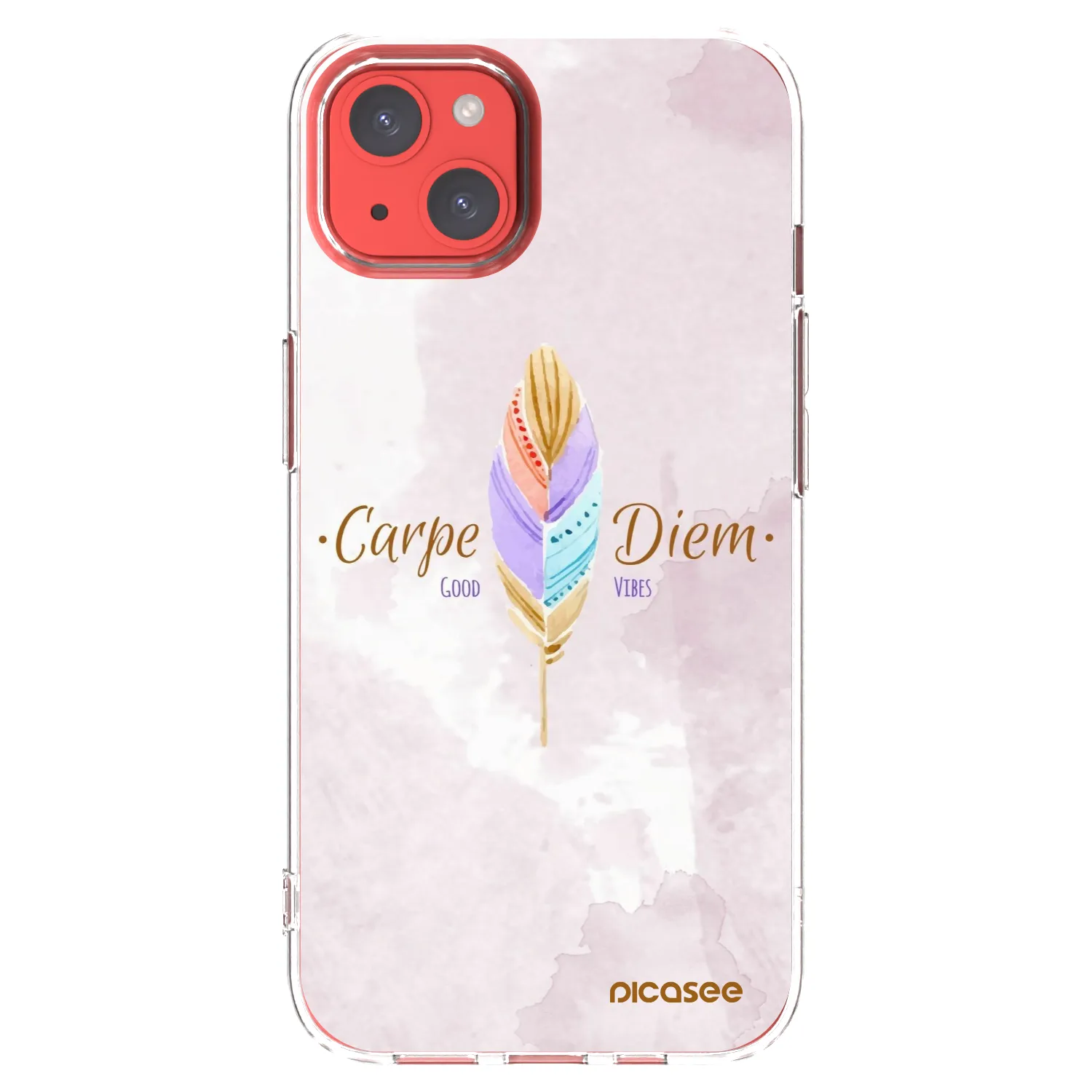 Picasee silikonska prozirna maskica za Apple iPhone 13 - Carpe Diem