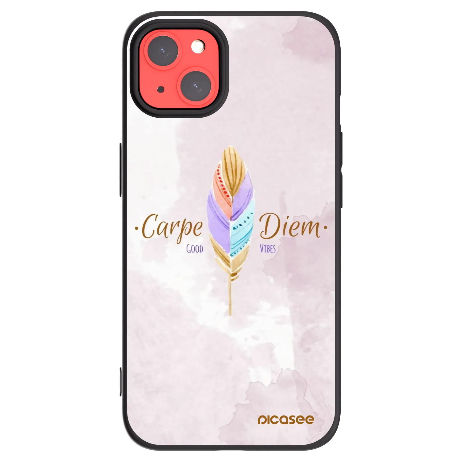 Picasee crna silikonska maskica za Apple iPhone 13 - Carpe Diem