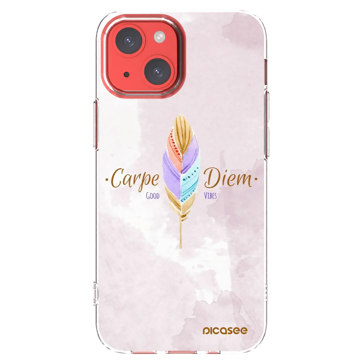 Picasee silikonska prozirna maskica za Apple iPhone 13 mini - Carpe Diem