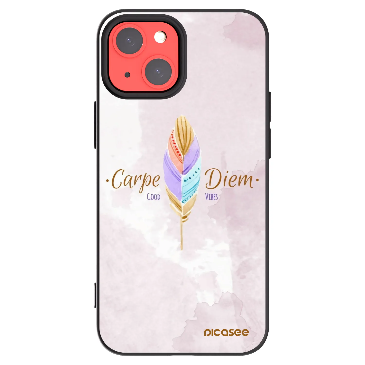 Picasee crna silikonska maskica za Apple iPhone 13 mini - Carpe Diem