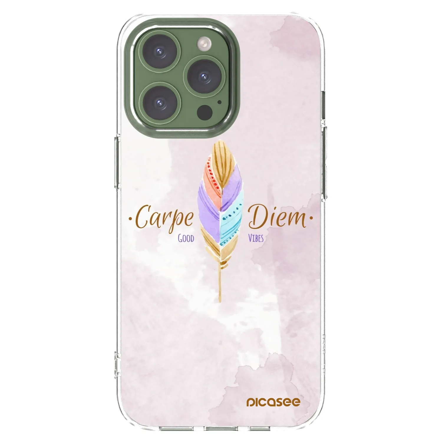 Picasee silikonska prozirna maskica za Apple iPhone 13 Pro - Carpe Diem