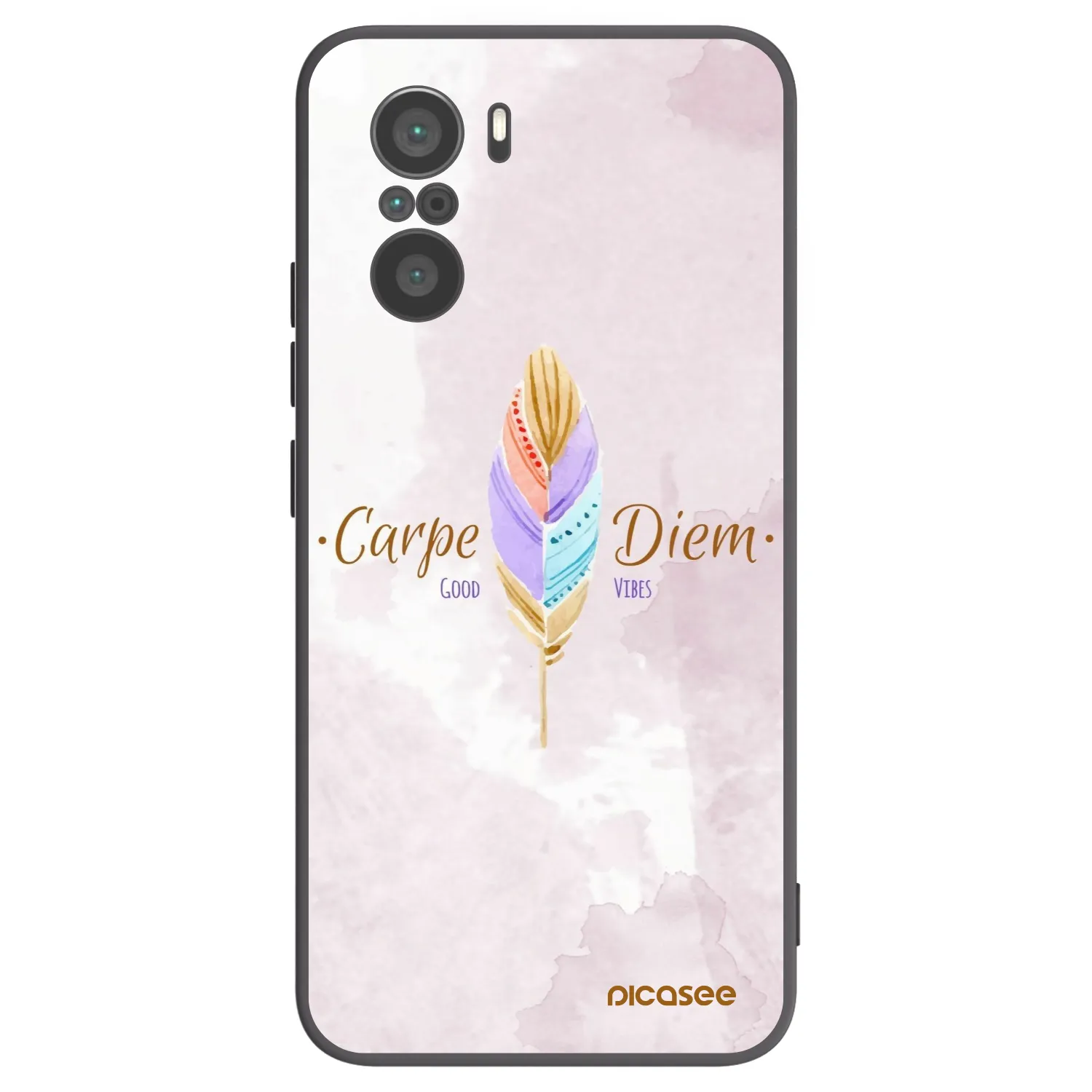 Picasee crna silikonska maskica za Xiaomi Poco F3 - Carpe Diem