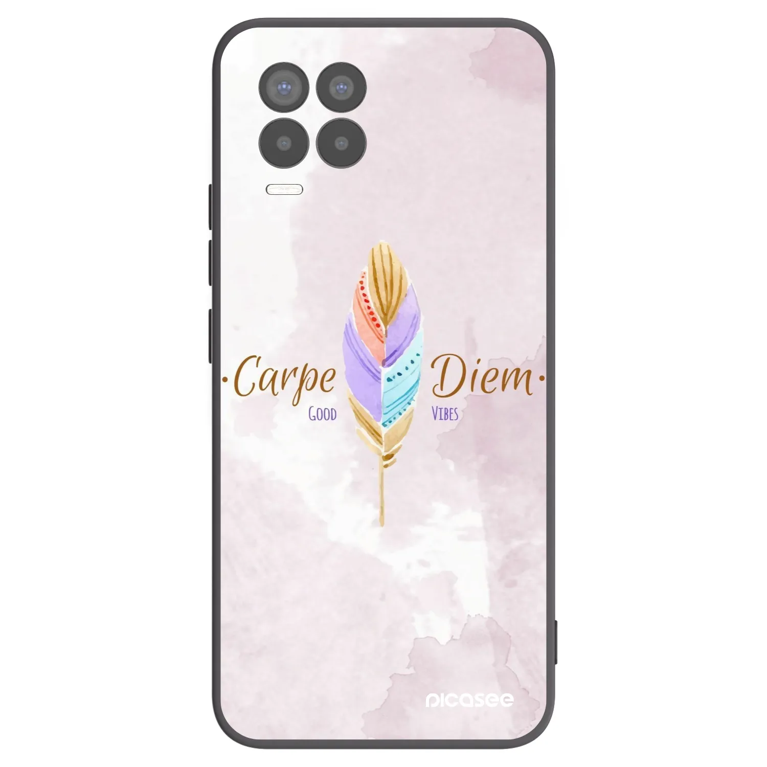 Picasee crna silikonska maskica za Realme 8 Pro - Carpe Diem