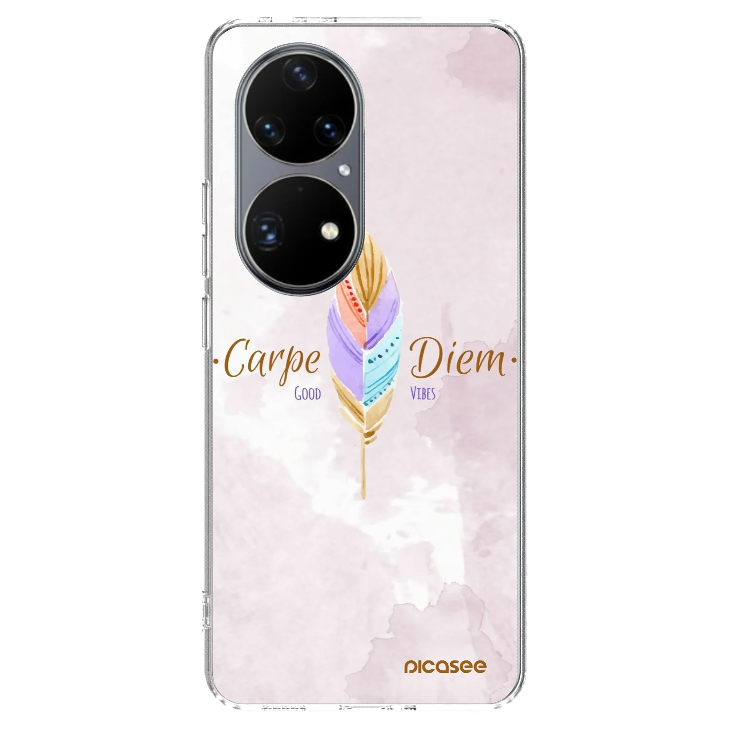 Picasee silikonska prozirna maskica za Huawei P50 - Carpe Diem