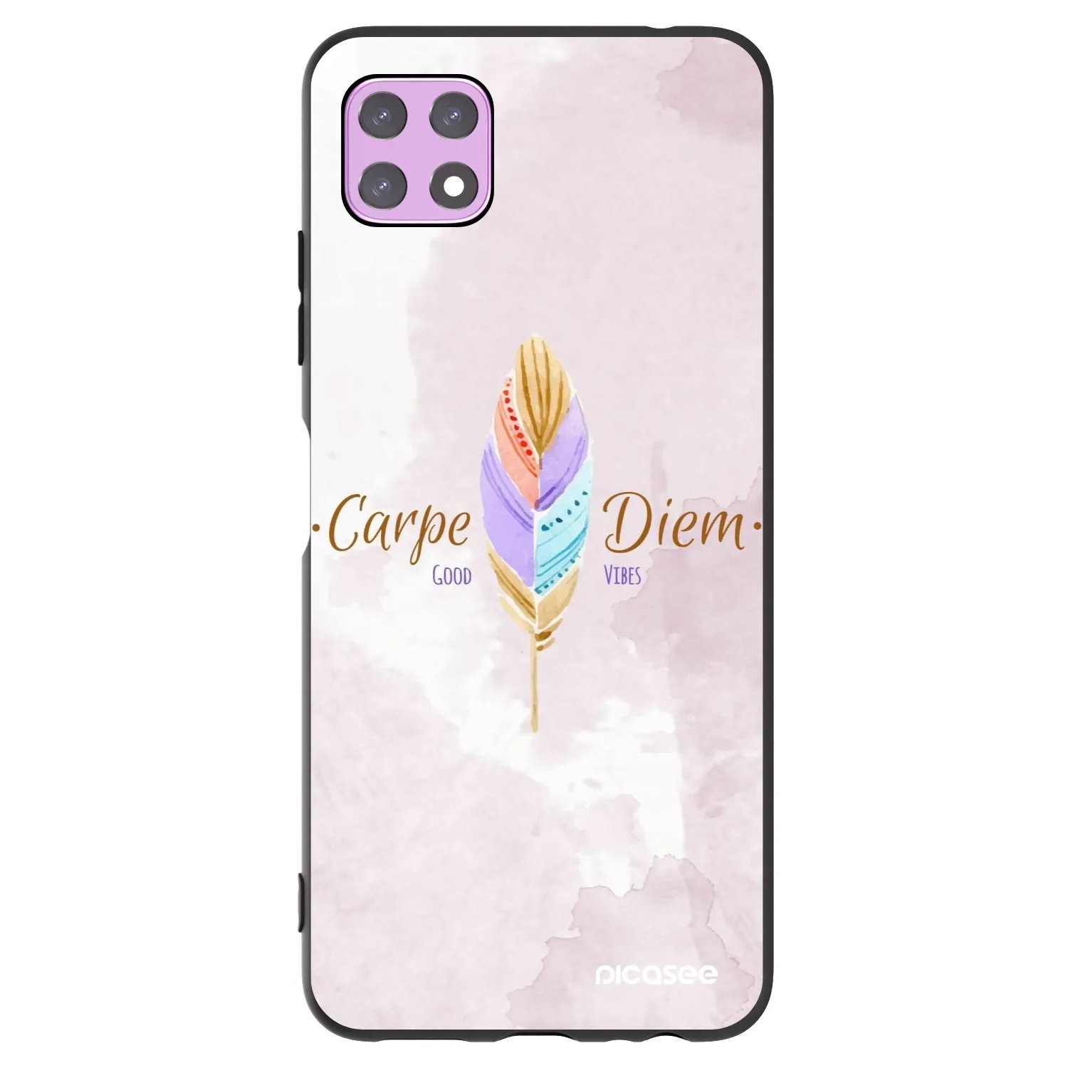 Picasee crna silikonska maskica za Samsung Galaxy A22 A226B 5G - Carpe Diem