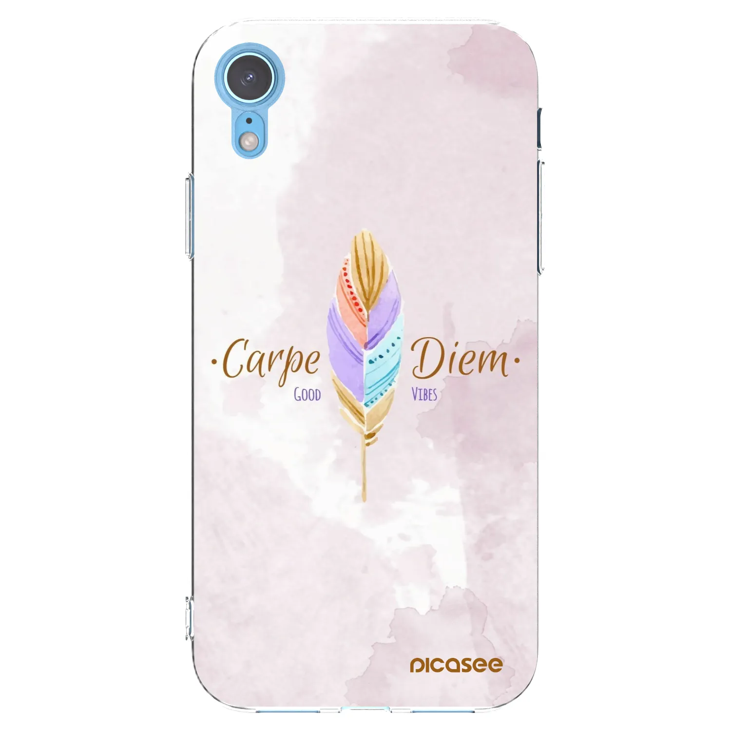 Picasee silikonska prozirna maskica za Apple iPhone XR - Carpe Diem
