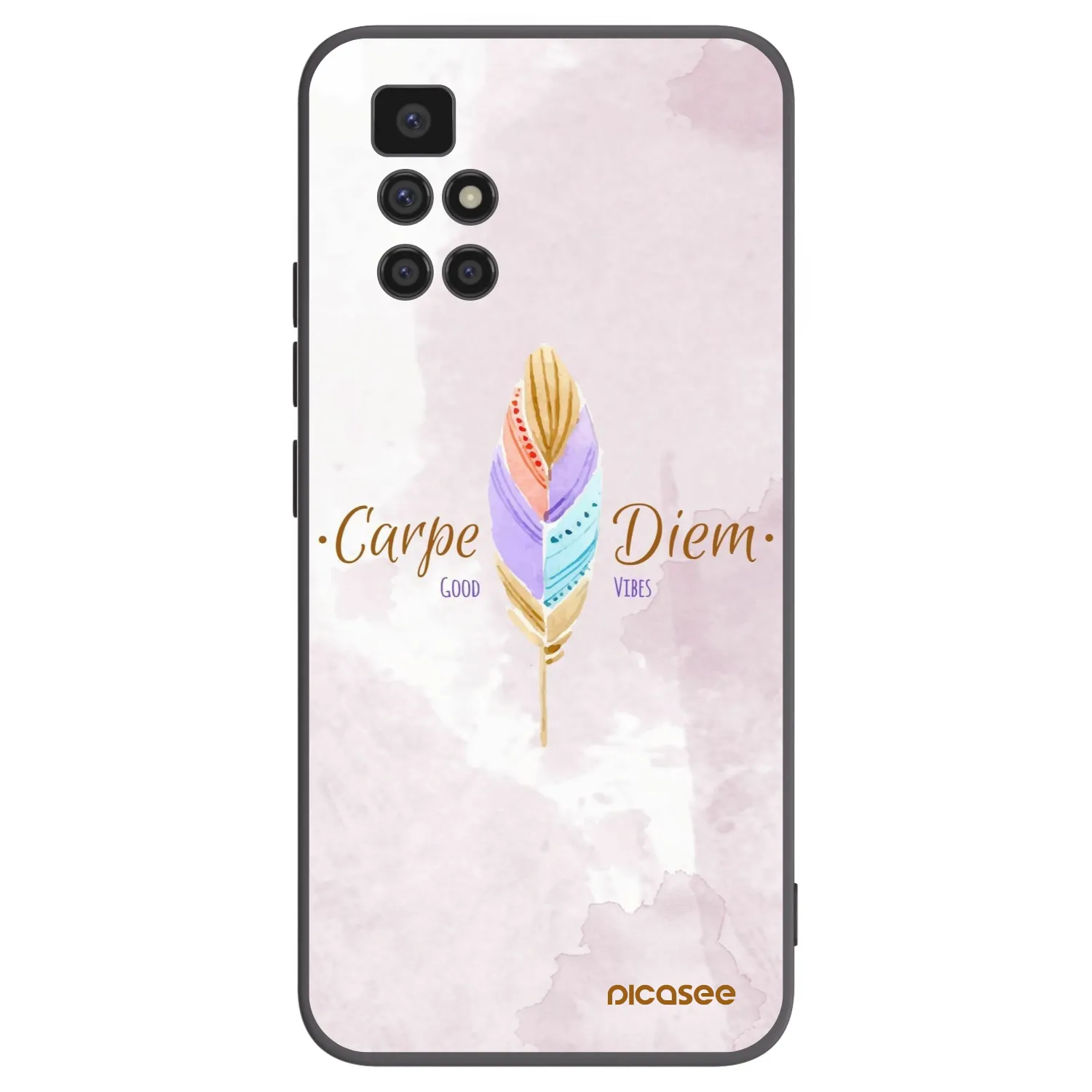 Picasee crna silikonska maskica za Xiaomi Redmi 10 - Carpe Diem